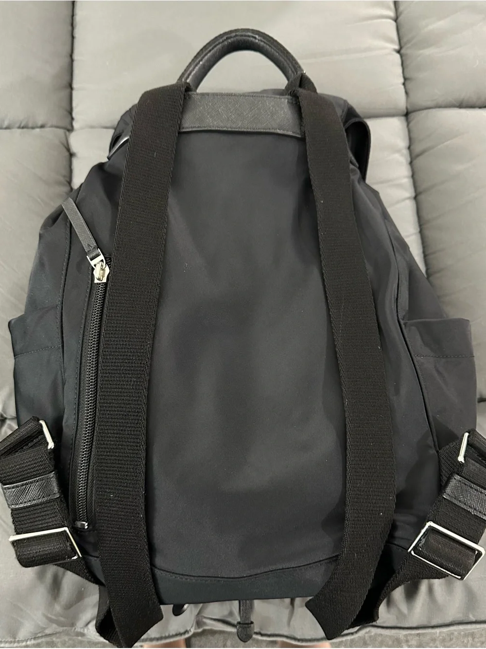 Tory Burch Virginia Flap Black Nylon Backpack